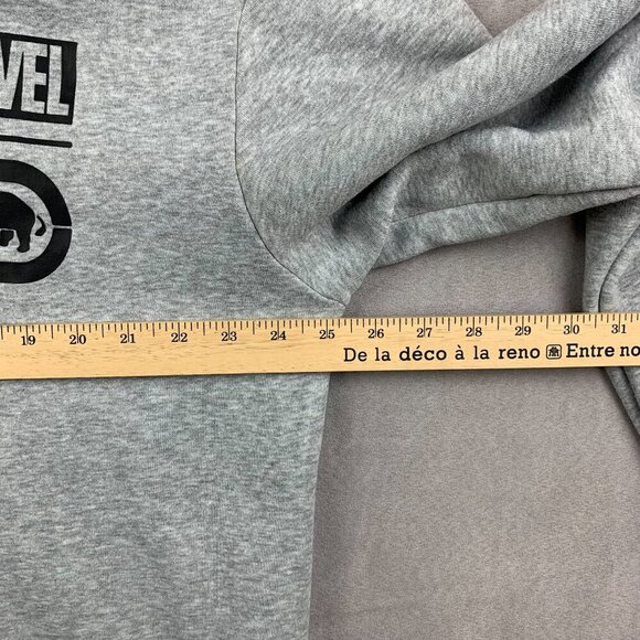 Ecko Marvel Men Sweater XL Gray Heather Hoodie Long Sleeve Avengers Fleece Lined - Picture 6 of 7